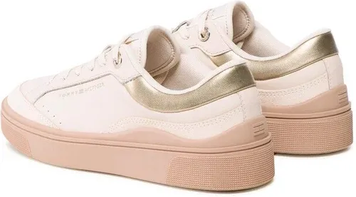 Sneakersy Tommy Hilfiger - Leather Court Sneaker FW0FW06596 Sugarcane AA8