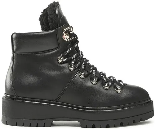 Členková obuv Tommy Hilfiger - Leather Outdoor Flat Boot FW0FW06725 Black BDS