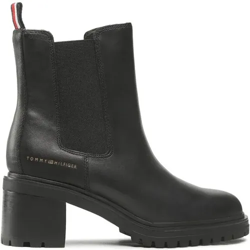 Členková obuv Tommy Hilfiger - Outdoor Chelsea Mid Heel Boot FW0FW06737 Black BDS