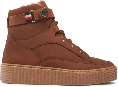 Sneakersy Tommy Hilfiger - Warmlined Lace Up Boot FW0FW06798 Natural Cognac GTU