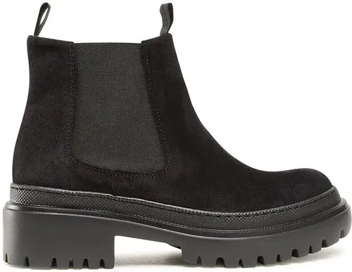 Členková obuv s elastickým prvkom Pollini - SA21204G1FTH0000 Nero Členková obuv s elastickým prvkom Pollini - SA21204G1FTH0000 Nero