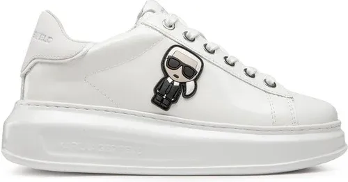 Sneakersy KARL LAGERFELD - KL62530U White Textured Lthr