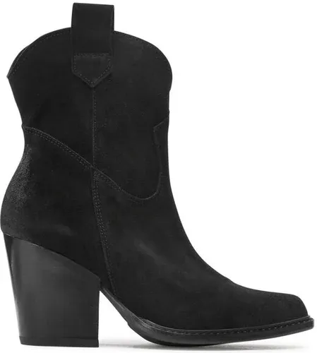 Členková obuv R.Polański - 1424 Czarny Zamsz