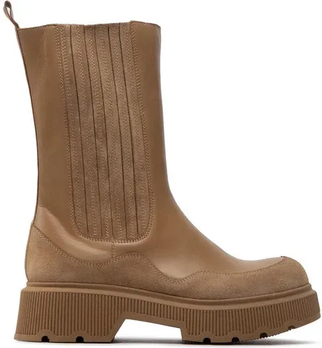 Členková obuv R.Polański - 1558 Camel Lico/Camel Zamsz