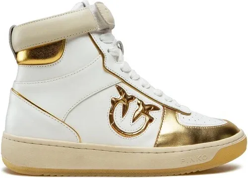 Sneakersy Pinko - Lorena Basket Hi Sneaker AI 22-23 BLKS1 1H214S A08S Bianco/Oro HZ1