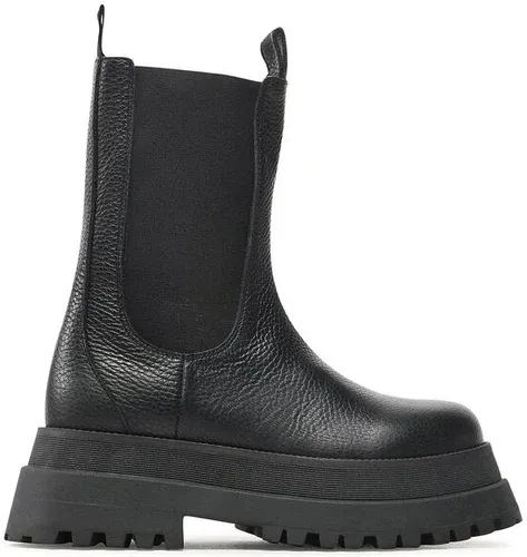 Členková obuv s elastickým prvkom STOKTON - BLK66 Nero