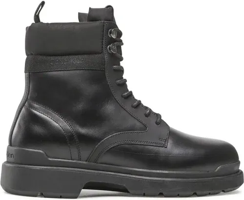 Čižmy Calvin Klein - Lace Up Boot Mix HM0HM00862 Ck Black BEH