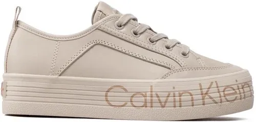 Sneakersy Calvin Klein Jeans - Vulc Flatf Low Wrap Around Logo YW0YW01025 Eggshell ACF