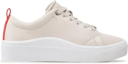 Sneakersy Calvin Klein - Cupsole Wave Lace Up HW0HW01196 Dk Ecru PC4
