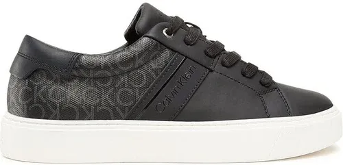 Sneakersy Calvin Klein - Low Top Lace Up Mono Mix HM0HM00823 Black Mono 0GJ