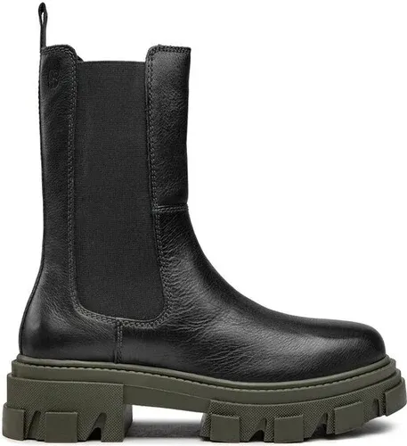 Členková obuv s elastickým prvkom s.Oliver - 5-25425-29 Black/Khaki 071