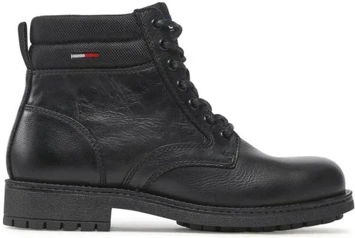 Outdoorová obuv Tommy Jeans - Classic Short Lace Up Boot EM0EM01057 Black BDS
