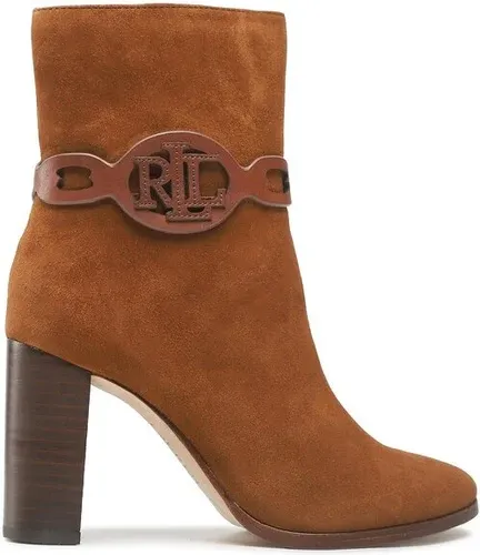 Členková obuv Lauren Ralph Lauren - Abigael 802882376001 Whiskey/Deep Saddle Tan