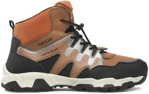 Šnurovacia obuv Geox - J Magnetar B.B Abx A J63ZA 0CEFU C0275 D Lt Brown/Black