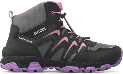 Šnurovacia obuv Geox - J Magnetar G.B Abx B J264LB 054FU C0037 D Black/Purple