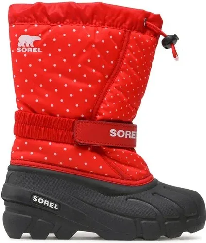 Snehule Sorel - Youth Flurry Print NY3503-646 Cherrybomb/Black