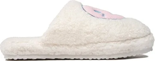 Papuče Pieces - Pcmulle Happy Slipper 17129247 Cloud Dancer/Smiley