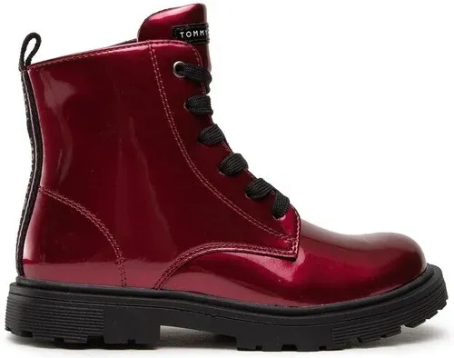 Outdoorová obuv TOMMY HILFIGER - Lace-Up Bootie T1A5-32373-1483 S Bordeaux 301