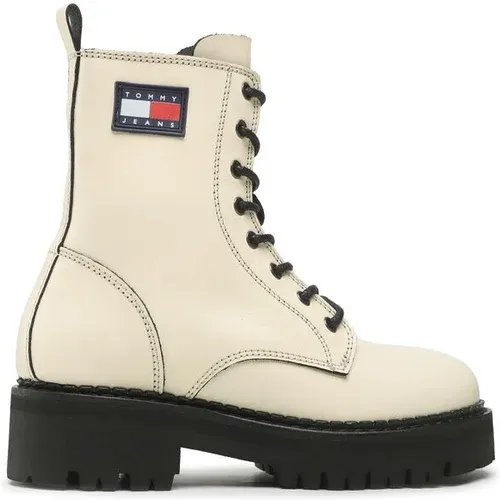 Outdoorová obuv Tommy Jeans - Urban Tommy Jeans Piping Boot EN0EN01997 Ivory YBI