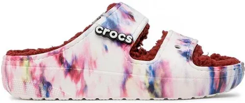 Šľapky Crocs - Classiccozzzy Tiedyesandal 208118 Garnet/Multi