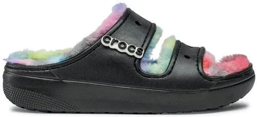 Šľapky Crocs - Classiccozzzy Spraydyesandal 208046 Black/Multi