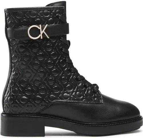 Členková obuv Calvin Klein - Combat Boot HW0HW01525 Seasonal Black Mono 0GK