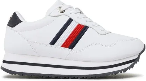 Sneakersy Tommy Hilfiger - Essential Webbing Runner FW0FW06911 White YBR