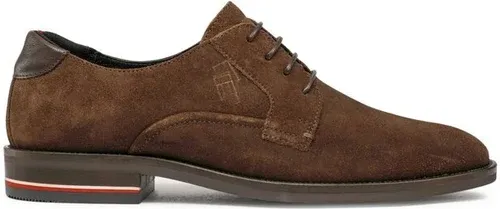 Poltopánky Tommy Hilfiger - Signature Hilfiger Suede Shoe FM0FM04215 Cocoa GT6