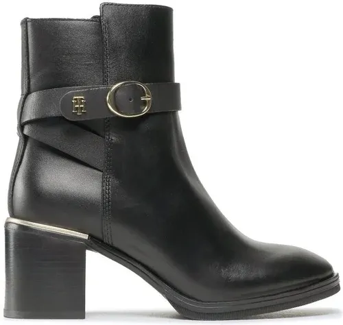 Členková obuv Tommy Hilfiger - Th Belt Heeled Boot FW0FW06766 Black BDS