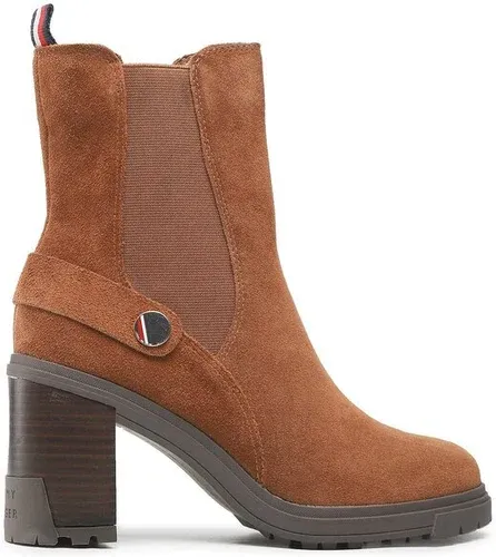 Členková obuv Tommy Hilfiger - Outdoor High Heel Boot FW0FW06739 Natural Cognac GTU