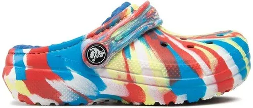 Šľapky Crocs - Classic Lined Marbled Cgk 207773 Sulphur/Multi
