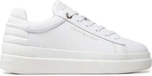 Sneakersy Tommy hilfiger - Feminine Elevated Sneaker FW0FW06511 White/Gold 0K6