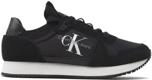 Sneakersy Calvin klein jeans - Runner Sock Laceup Ny-Lth W YW0YW00840 Black 01H