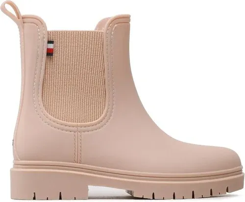 Gumáky Tommy hilfiger - Matt Ankle Rainboot Wth Elastic FW0FW06897 Misty Blush TRY