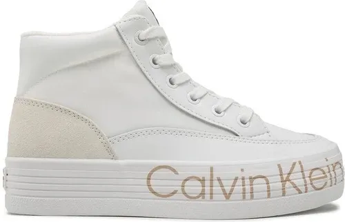 Sneakersy Calvin klein jeans - Vulc Flatf Mid Wrap Around Logo YW0YW00865 White YBR