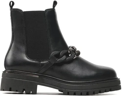 Členková obuv s elastickým prvkom Tamaris - 1-25419-29 Black Leather 003