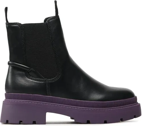 Členková obuv s elastickým prvkom Tamaris - 1-25405-29 Black/Purple 058