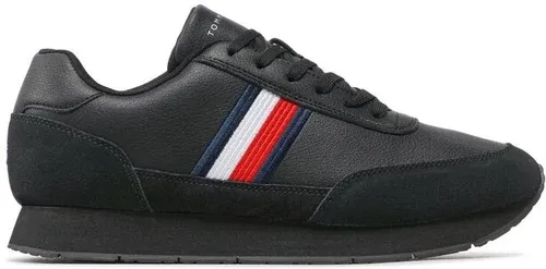 Sneakersy Tommy hilfiger - Core Eva Runner Corporate Lea FM0FM04397 Black BDS