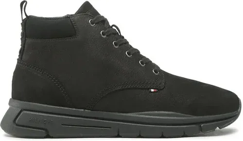 Šnurovacia obuv Tommy Hilfiger - Warm Hilfiger Lth Hybrid Boot FM0FM04412 Black BDS