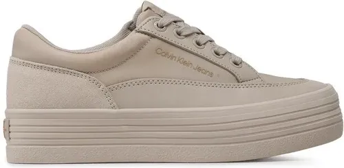 Sneakersy Calvin Klein Jeans - Vulc Flatf Low Cut Mix Material YW0YW00864 Eggshell 0GD