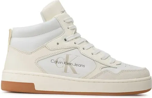 Sneakersy Calvin Klein Jeans - Basket Cupsole Mid Leather YW0YW00877 Ivory/Bright White 02X