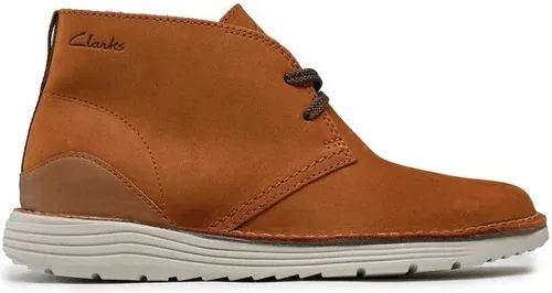 Šnurovacia obuv Clarks - Brahnz Mid 261691137 Tan Nubuck