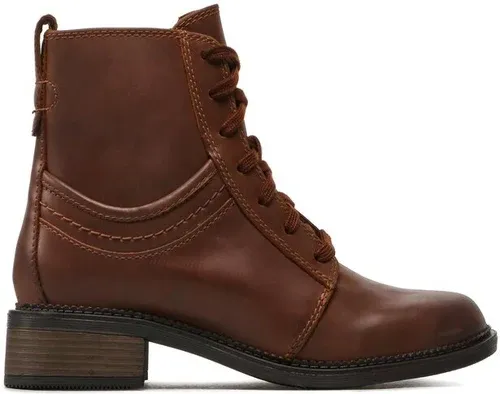 Členková obuv Clarks - Maye Step 261684654 Dark Tan Leather
