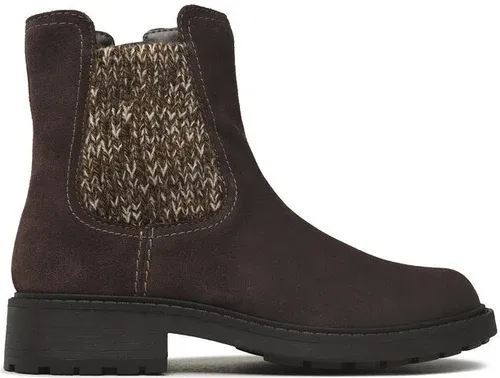 Členková obuv Clarks - Opal Sky 261678484 Dark Brown Suede