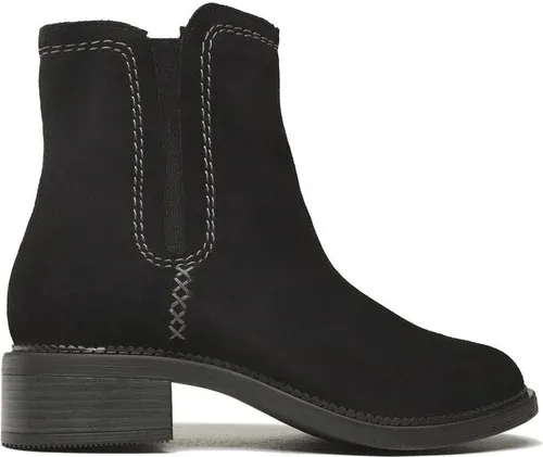 Členková obuv Clarks - Maye Zip 261680534 Black Suede