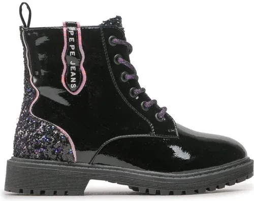 Outdoorová obuv Pepe Jeans - Hatton Glitter PGS50185 Black 999