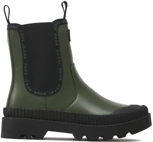 Členková obuv s elastickým prvkom Pepe Jeans - Gum Chelsea PLS50466 Regent Green 692