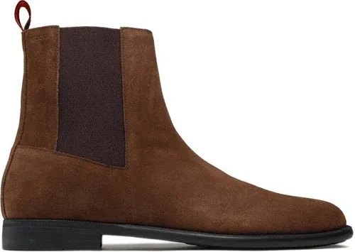 Členková obuv s elastickým prvkom Hugo - Kyron 50480100 10214603 01 Dark Brown 202