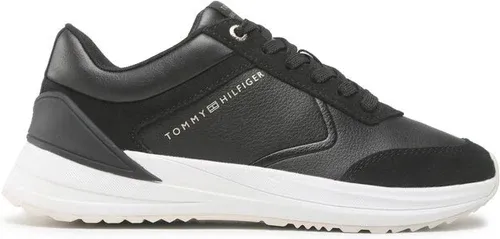 Sneakersy Tommy Hilfiger - Runner With Heel Detail FW0FW06621 Black BDS