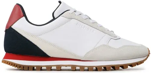 Sneakersy Tommy Hilfiger - Elevated Runner Leather Mix FM0FM04357 White YBR